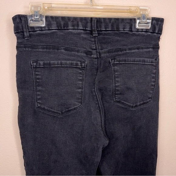 Size 8 Black Grey Bootcut Jeans  Cotton Blend Stretch Time And Tru Goth Punk - Picture 4 of 12